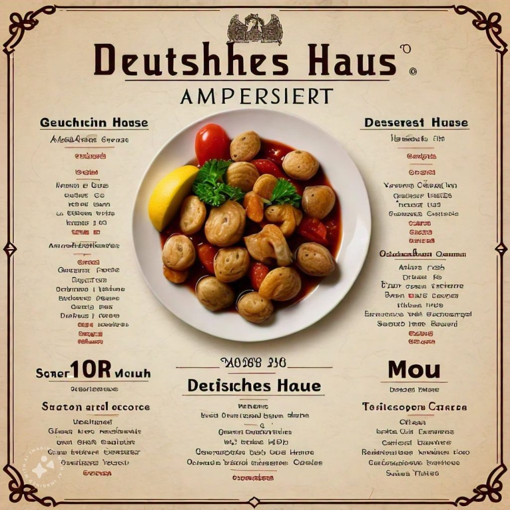 Deutsches Haus Speisekarte